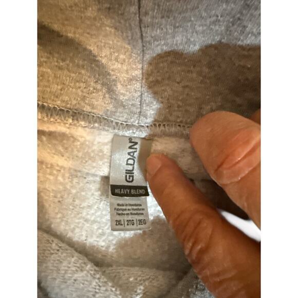 Gildan Women's Heavy Blend Relaxed Fit Pullover Hooded Sweatshirt Size 2XL Gray - Picture 8 of 9